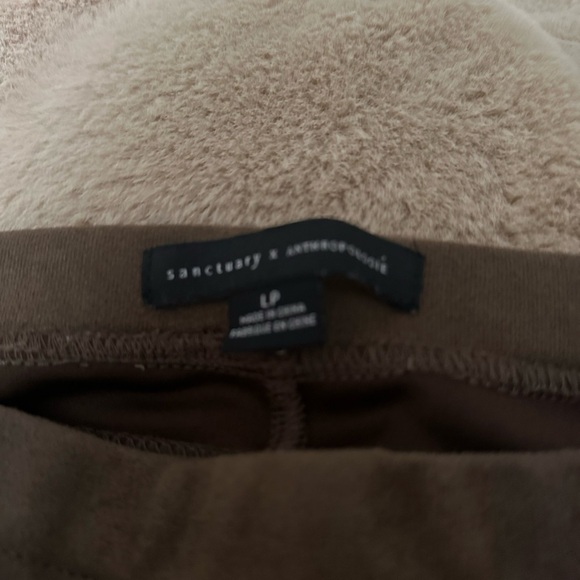Sanctuary Chocolate Brown Sueded Leggings Pants LP - Picture 2 of 6